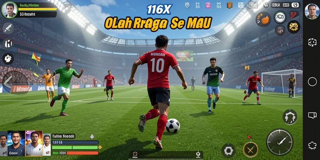 Tampilan gameplay seru dalam <strong>116X</strong> yang menggambarkan aksi olahraga.
