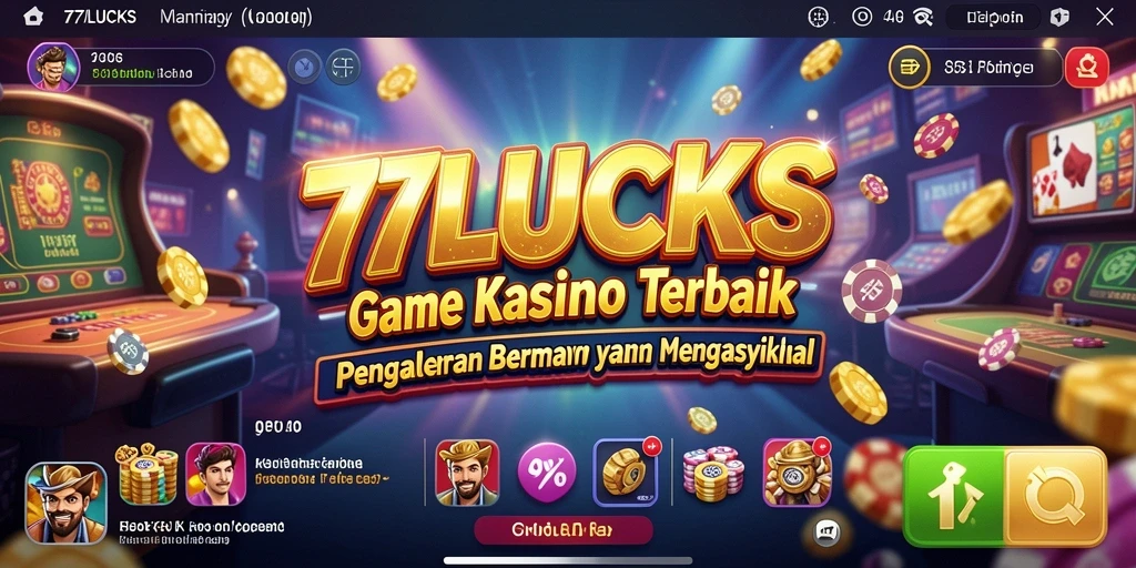Tangkapan layar utama dari gameplay Kasino 77LUCKS yang menarik.