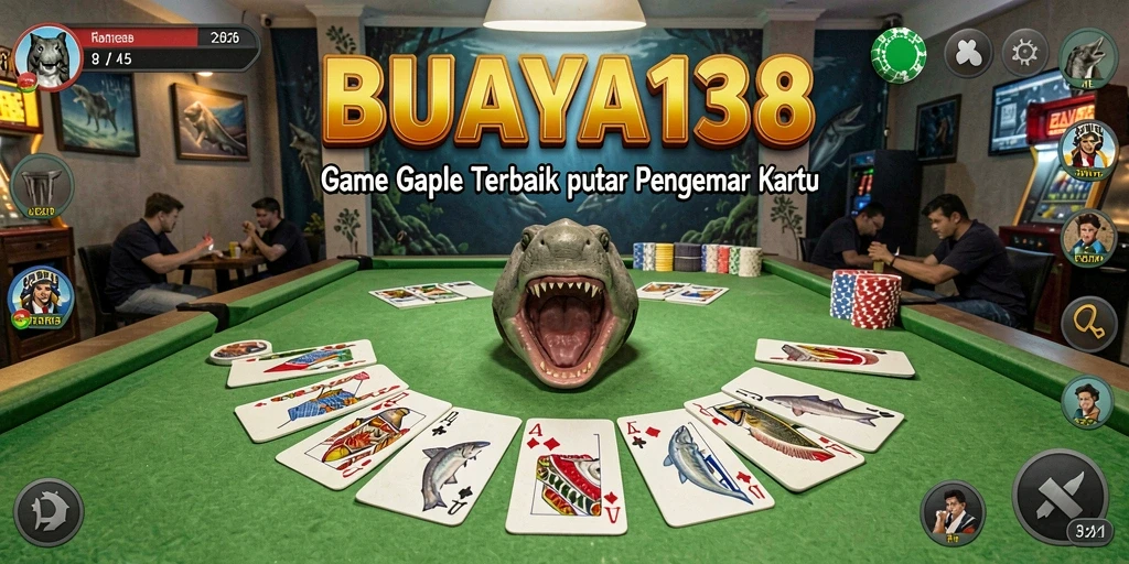 Tampilan gameplay seru dari game Gaple BUAYA138.