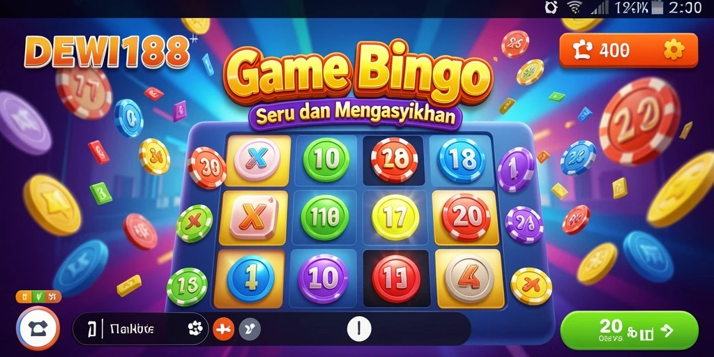 Tampilan menarik dari gameplay Bingo di DEWI188.
