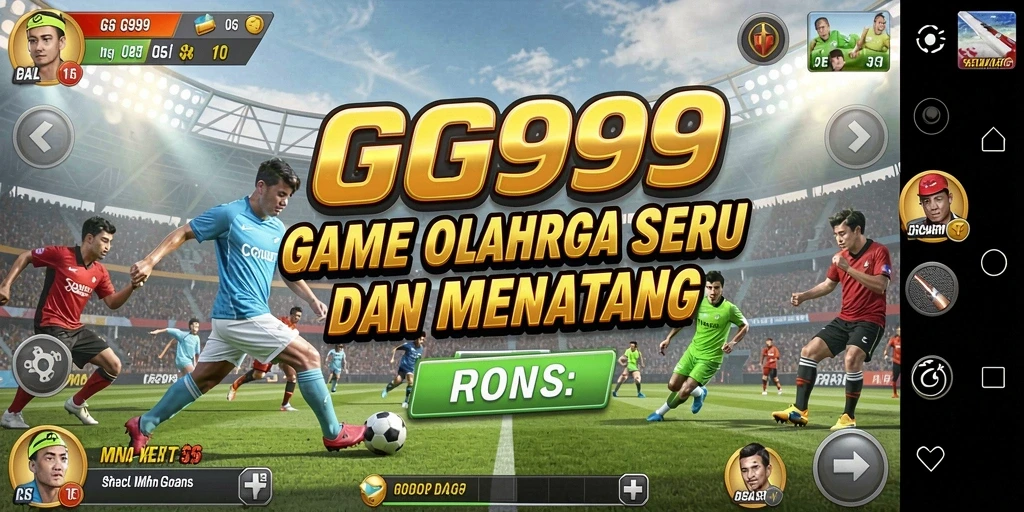 Screenshot utama GG999 menampilkan aksi seru permainan olahraga.