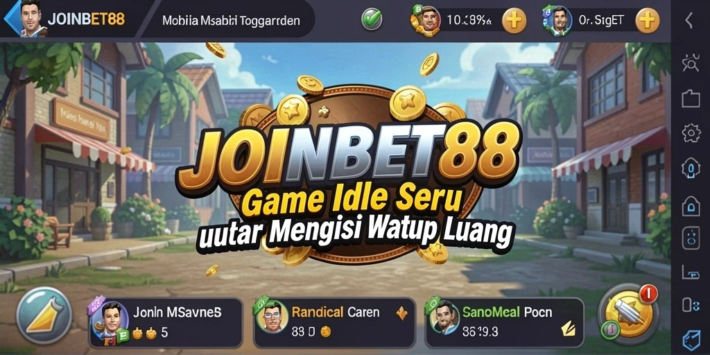 Screenshot utama JOINBET88 menunjukkan gameplay Idle yang asyik dan interaktif.