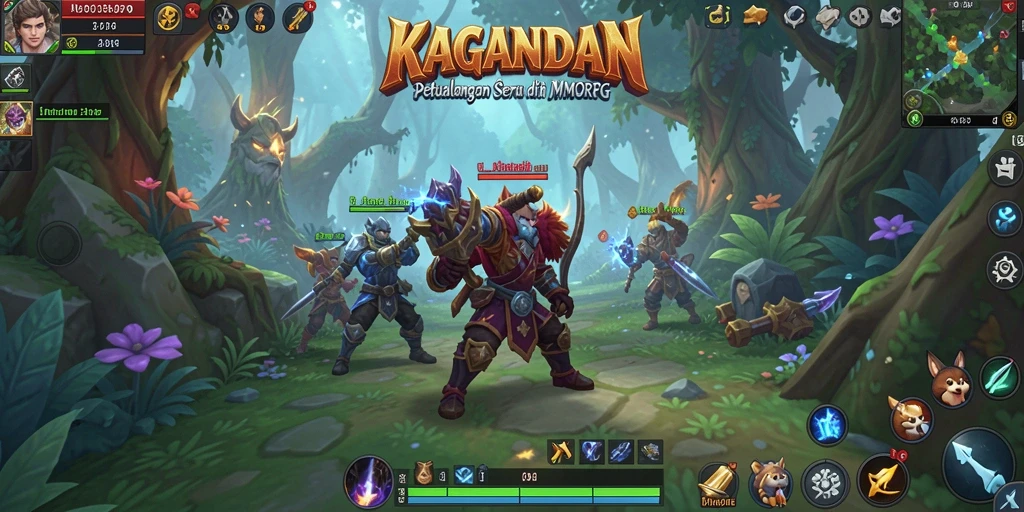 Tampilan utama gameplay KAGANDAN yang mendebarkan dan imersif.