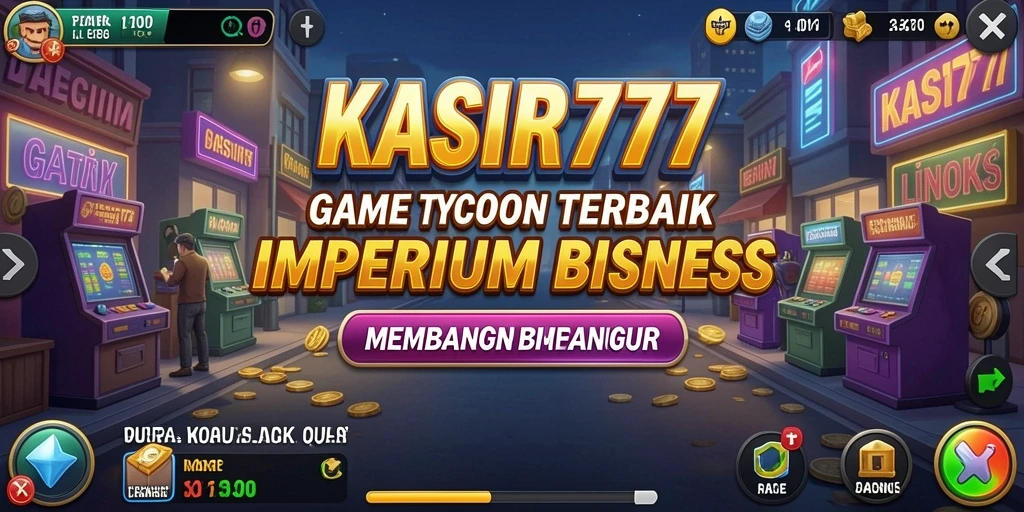 Tangkapan layar KASIR777 menampilkan gameplay menarik dan manajemen bisnis.