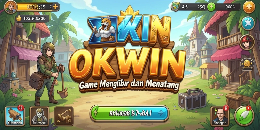 Tampilan gameplay OKWIN yang menarik dengan elemen Idle yang seru.