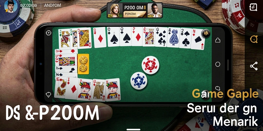 Gameplay seru P200M dengan pemain di dalam permainan gaple.