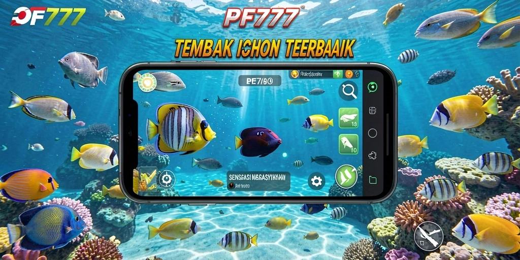 Tangkapan layar utama PF777 menampilkan aksi menembak ikan yang mendebarkan.