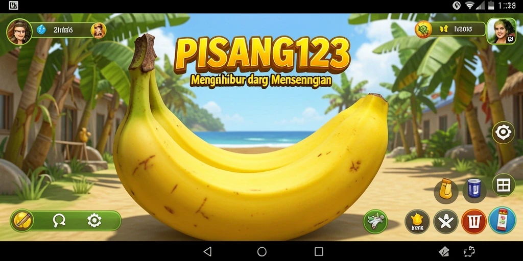 Tampilan gameplay PISANG123 yang ceria dan menarik.