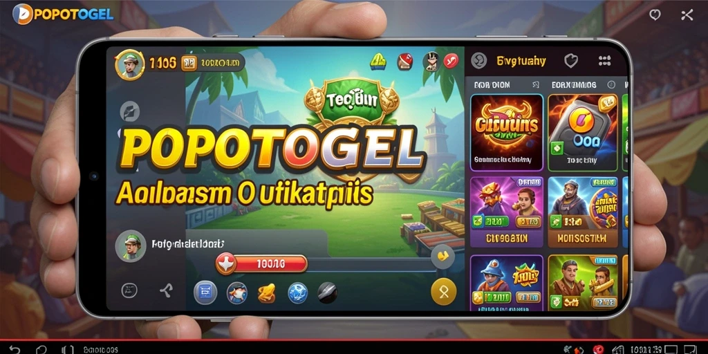 Tangkapan layar gameplay aplikasi POPOTOGEL menampilkan antarmuka yang bersih dan fungsional.