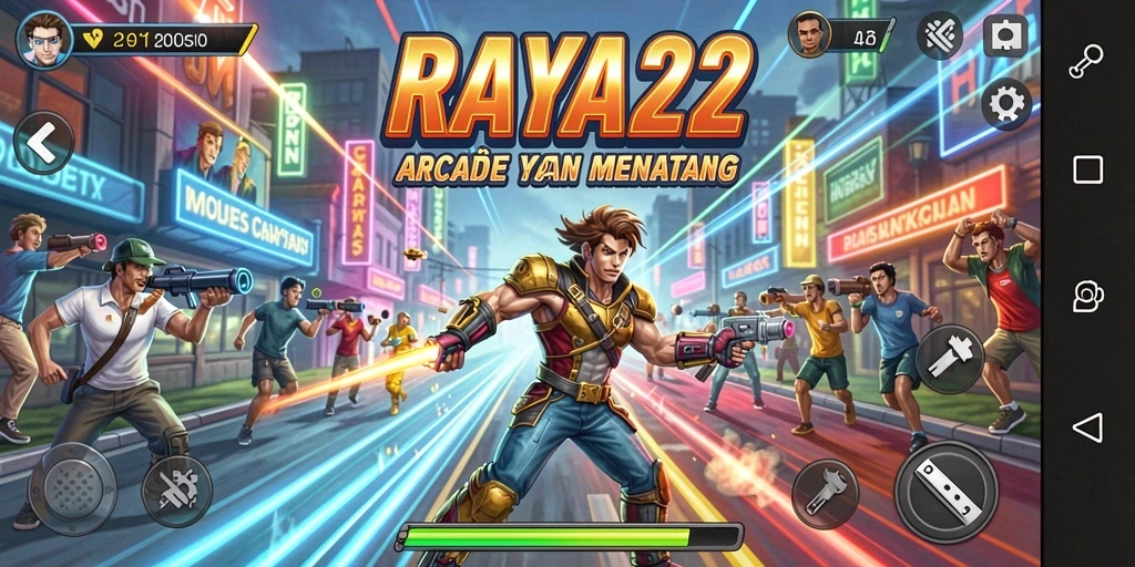 Tampilkan gameplay RAYA22 yang penuh warna dan menarik dalam setiap levelnya.