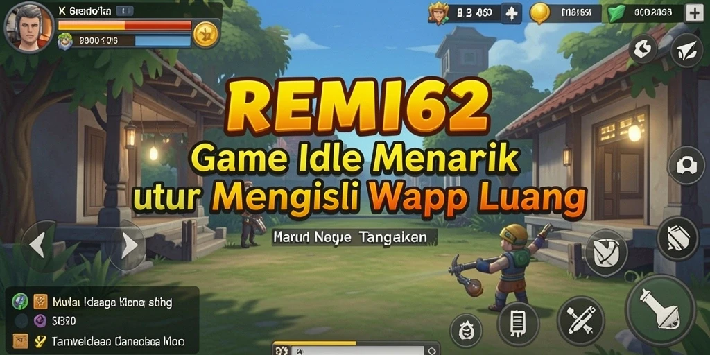 Tampilan aksi dan strategi dalam gameplay Idle REMI62.