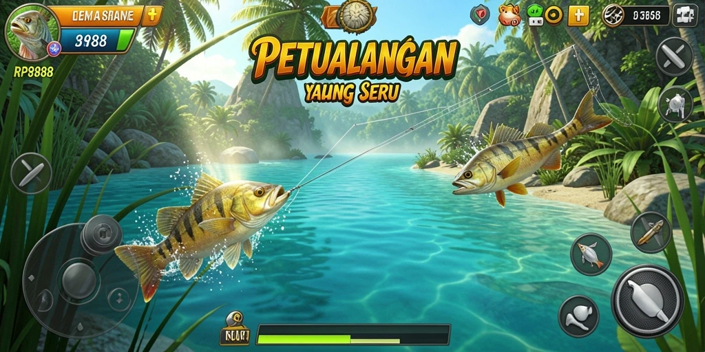 Tangkapan ikan yang mengesankan dalam gameplay RP888.