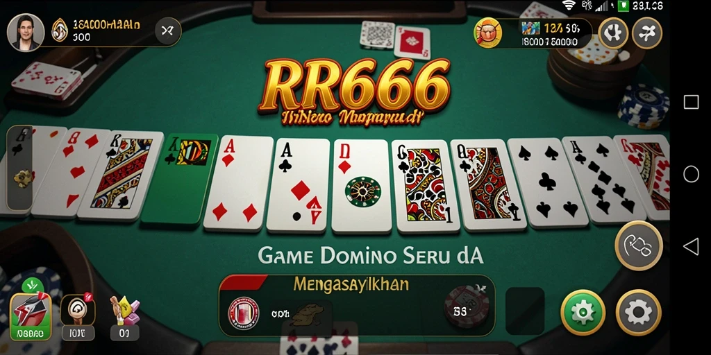 Screenshot menunjukkan suasana seru dari gameplay Domino RR666.