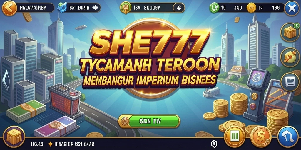 Tangkapan layar permainan SHE777 menampilkan pengalaman manajemen bisnis yang mendebarkan.