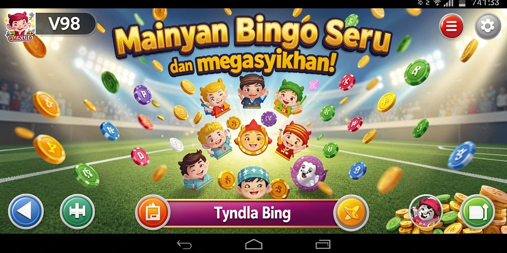 Tampilan menarik dari gameplay Bingo di V98.