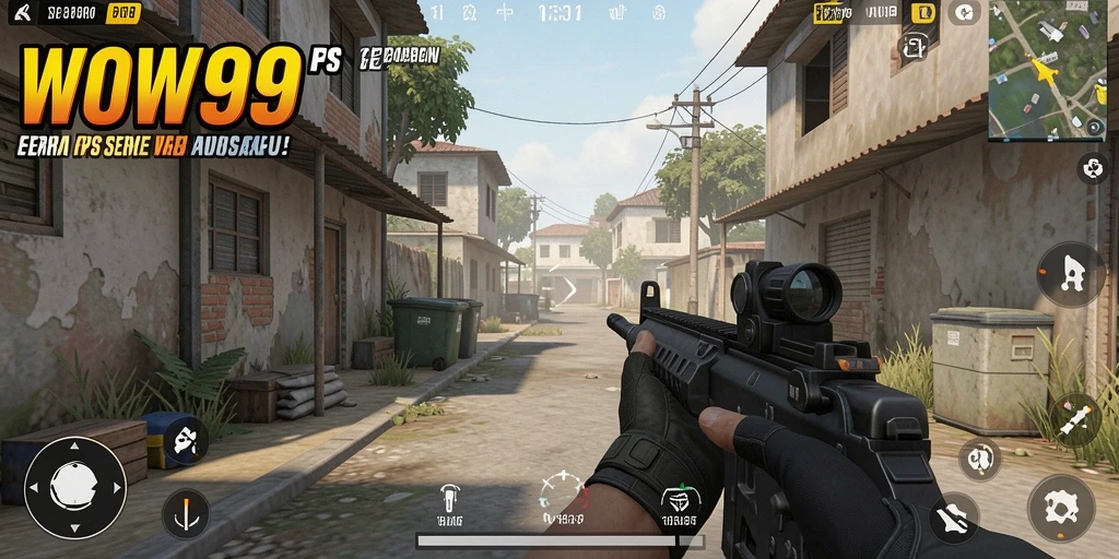 Tangkapan layar WOW99 yang menunjukkan aksi seru dalam gameplay FPS.