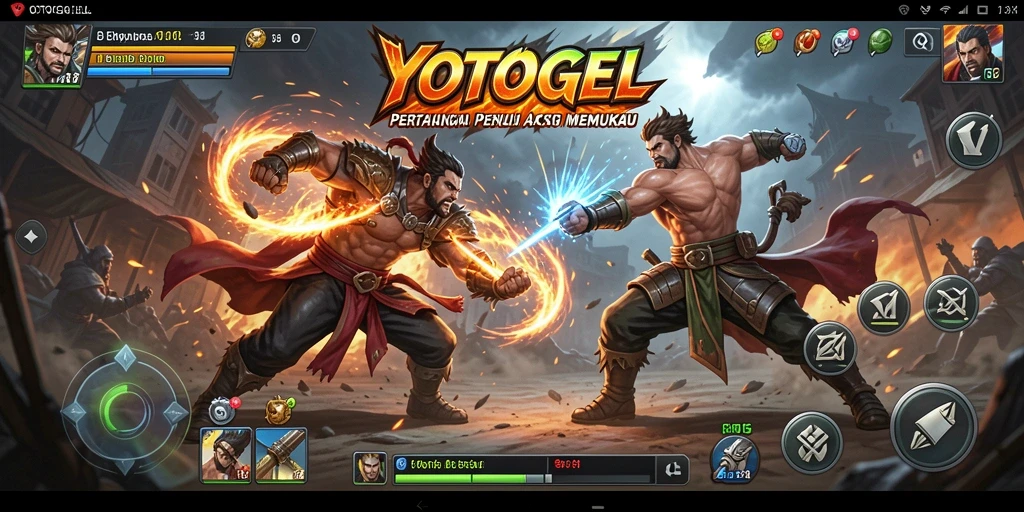 Tangkapan layar gameplay YOTOGEL dengan aksi pertarungan yang mendebarkan.